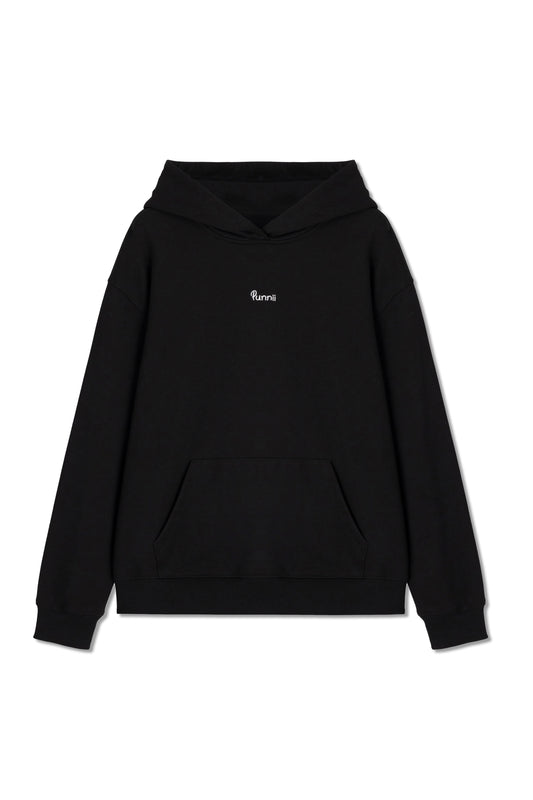 黑色貼佈繡hoodie