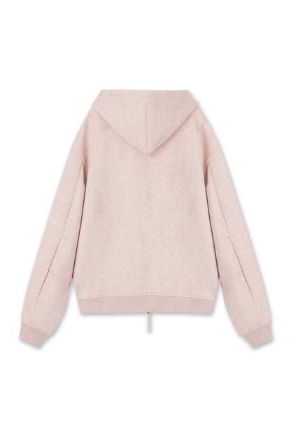 拉鏈帽衫（紫粉）