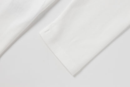 后背印花长袖T恤