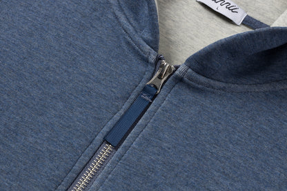 拉鏈帽衫（牛仔藍）