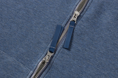 拉鏈帽衫（牛仔藍）