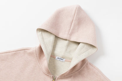 拉鏈帽衫（紫粉）