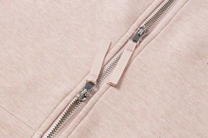 拉鏈帽衫（紫粉）