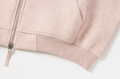 拉鏈帽衫（紫粉）