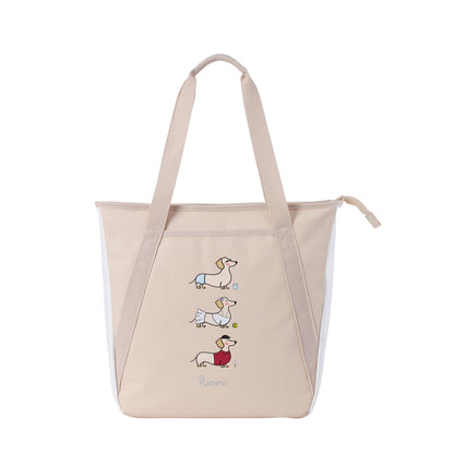 卡其網球托特包