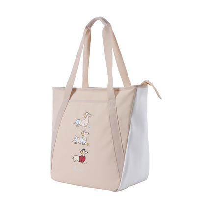 卡其網球托特包